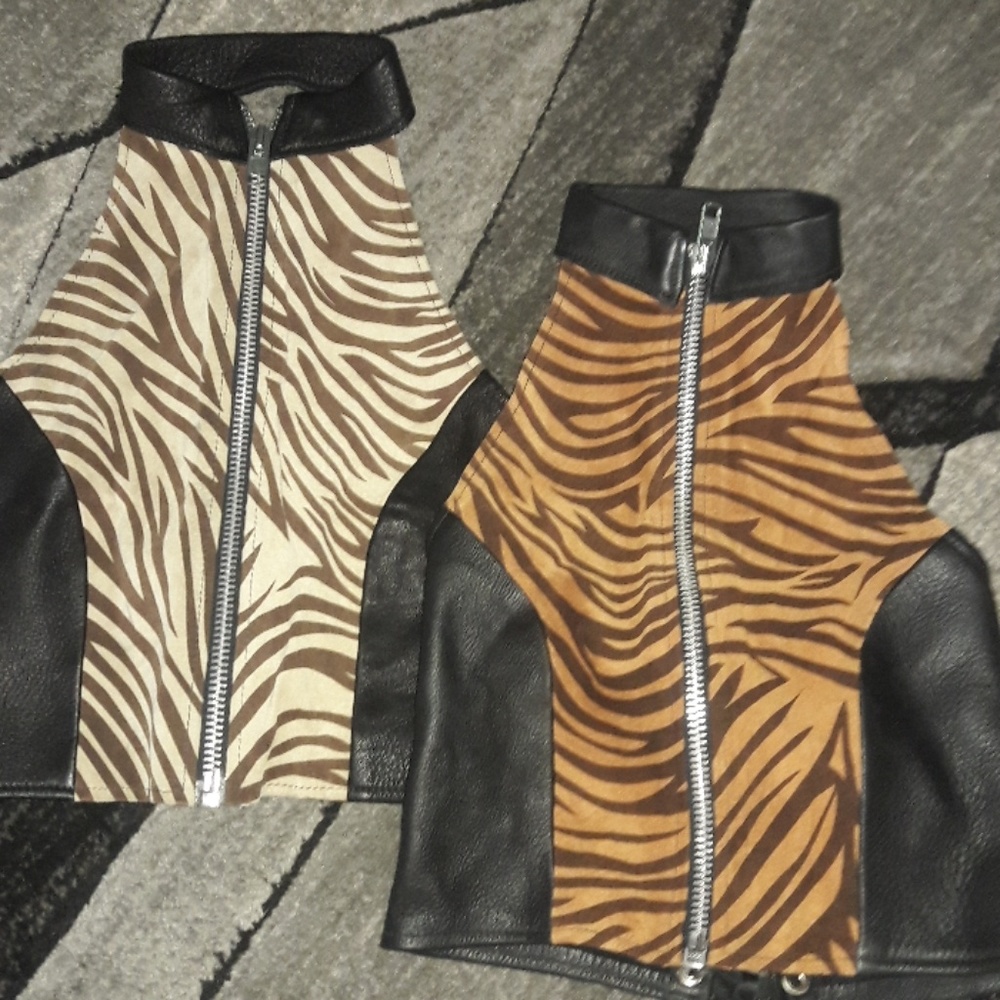 Zip up Hyde deerskin shirts